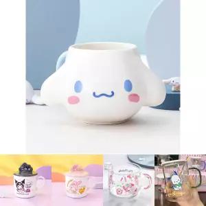 시나모롤 페이스 입체 머그컵 470ml/이유/식기/아기/물컵/캐릭터/머그/컵/뚜껑있는머그/유리/뚜껑있는물컵