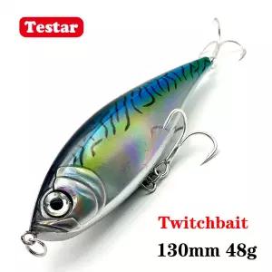 130mm 48g Testar 바닷물 플로팅 연필 미끼 긴 주조 인공 Wobblers 트롤링 Twitchbait 낚시 미끼