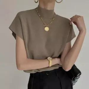 반목 여름니트 숏 반목니트 커리우먼 니트티 데 WFLMQZZ