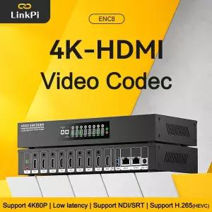 Link Pi ENC8 4K 저지연 디코더 HDMI 비디오 인코더 GB28181 ARM Cortex A53 쿼드 코어 1.2GHz 1080p60 NDI