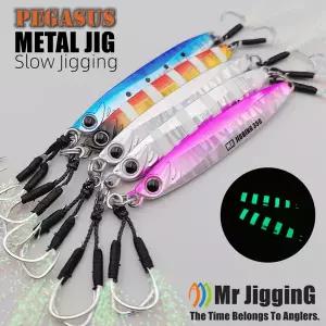 Mr JigginG 바닷물 느린 지그는 금속 지그를 미끼 35g 45g 60g 80g 100g 120g 해안 주조 낚시 미끼 빠른 인