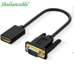 Shuliancle HDMI-VGA 어댑터 HDMI 암-VGA 수 1080p TV 박스 HDTV 모니터 Xbox 360과 호환 가능