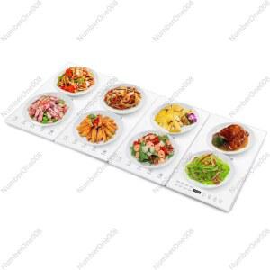 가정용 인덕션 음식 데우기 찜기 48X40CM 사각 온열기 조절 푸드워머 워머 보온기 2단계 요리 식탁 스퀘어 온도 블랙