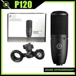 [호환품]P120 전문 유선 콘덴서 마이크 보컬 녹음 스튜디오 스트리밍 미디어 홈 라이브 음성 방송용