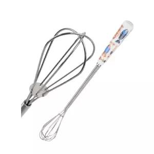 한손에 쏙 도자기손잡이 거품기 블루피쉬 유럽풍 독특한 디자인/스프링/휘핑기/업소용/미니/계란/된장/카페