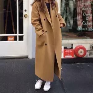 (예쎄) 더블브레스티드 모직 롱 코트(S5WCT083A)