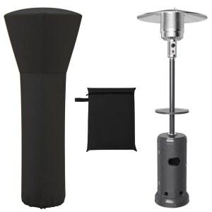 코스트웨이 파티오 히터 커버, 지퍼 및 보관 가방이 있는 방수 실외 탁상용 프로판 실외용 태양 눈 방지 방진 87인치 높이 x 34인치 19인치 높이, 검은색