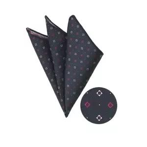 행커치프 핑크 포인트 네이비 정장행커치프 남자실크