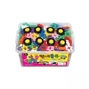 자동차만들기 바퀴 와플 사각블럭 586p 선물 소근육장난감 여아