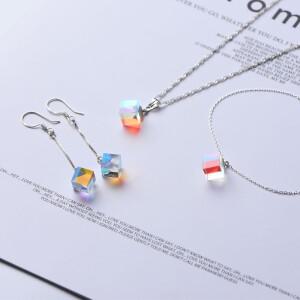 썬캐처 라이트 큐브 목걸이 - 컬러 매칭 펜던트