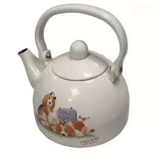 법랑 티포트 차 우림 주전자 강아지 디자인