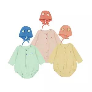 [아가방][더센트럴] 아가방 봄 내니바디수트(모자)(YELLOW,LCORAL,GREEN)_01T117508