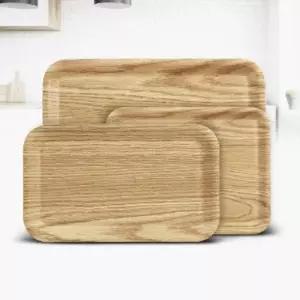 우드 트레이 업소용 사각 카페 나무 쟁반