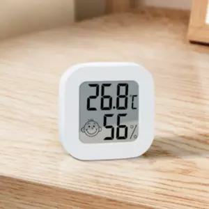 디지털 탁상 온습도계 실내 온도계 미니 탕온계 시계
