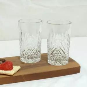 레트로 스타일 유리 음료잔 홈카페 냉커피 컵