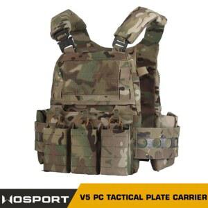 밀리터리 전술 조끼 서바이벌 V5 FCPC 전투 Airsoft 빠른 분리형 트리플 백 내장 부목 매트 나일론 패브릭과 함께