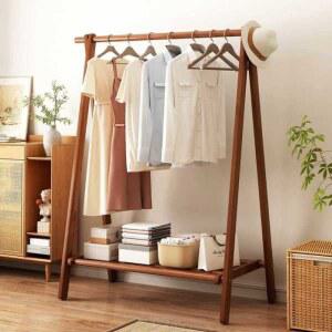 원목 행거 스탠드 수납장 인테리어용 소형 북유럽 옷걸이