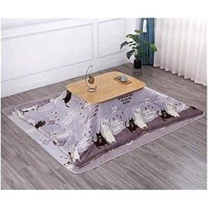 축열 다다미 코타츠 난방 테이블 일본 4피스 다기능 커피 히터 및 담요 (색상: 기본)