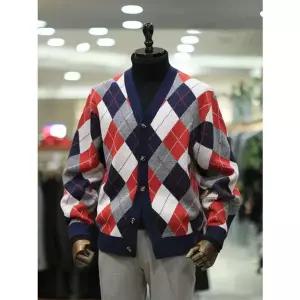 [본]BON F/W 아가일 패턴 모혼방 버튼 가디건 BNEWSW871[35676833]