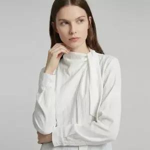 [NS홈쇼핑][샵앤] 여성 반목 레이어드 프릴 타이 긴팔 블라우스 SIU-WBL-21021..