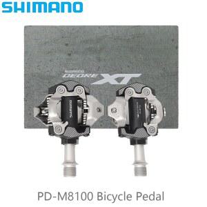 SHIMANO DEORE XT PD M8100 자전거 페달 자동 잠금 SPD MTB 용 양면 레이스 사이클링 부품