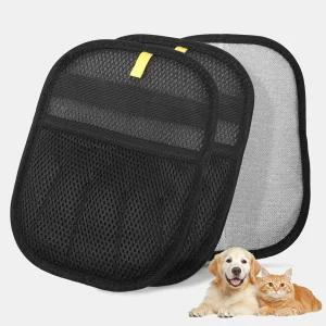 론 2Pcs 매직 브러시 애완동물 털 제거기 가구 소파 카펫 침구 재사용 가능한 청소 및 그루밍 미트용 다섯