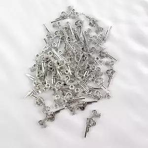 리볼버 실버 목걸이 키링 액세서리 펜던트 부자재