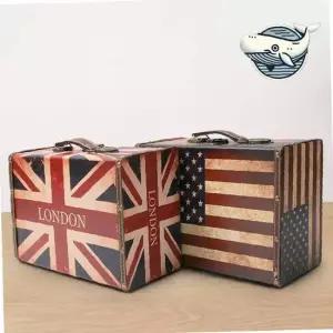 빈티지 디자인 트렁크 수납함 여행용 소품