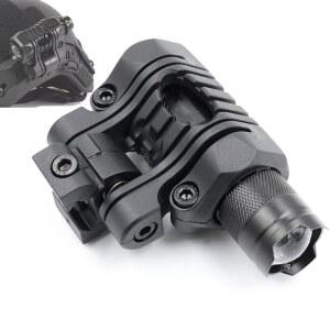 마운트 미니 LED 헬멧 플래시라이트 300루멘 LED와 스트로브가 장착된 LHyzzb 전술 헬멧 라이트, 20mm 피카티니 레일 마운트(블랙) 장착 가능