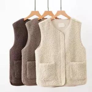 여성 겨울 데일리 후리스 조끼 뽀글이 양털 베스트
