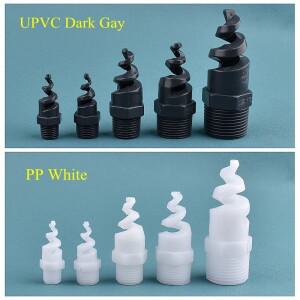 소라식 UPVC 다크 그레이 나선형 깍지 산업 탈황 먼지 제거 스프링클러 헤드 부식 방지 플라스틱 스프레이