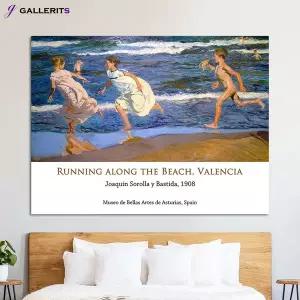 [GALLERITS]호아킨소로야 그림 거실 인테리어 액자 명화 여름 해변 달리기