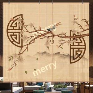 대나무커튼 파티션 복고 인테리어 난지옥수 창문 스크린 햇빛 본색 블라인드