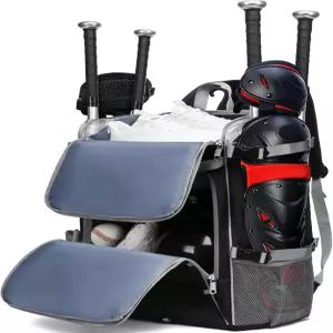 헬멧 가슴 보호대 다리 보호대용 야구 소프트볼 포수 기어백 소년 포수용 대형 배트 백팩 청소년용 장비백