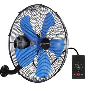 켄 브라운 18인치 3단 블루 헤비 팬, 산업용 스위치 진동 4200 블레이드, 마운트 분리형 및 CFM의 고속 가정용/파티오/작업장용 최대 메탈, 월 듀티 5개의