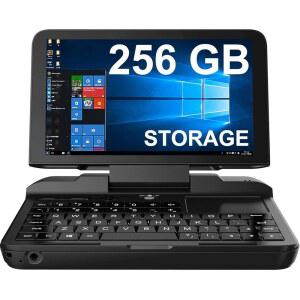 GPD Micro PC [256GB M.2 SSD 버전] 6인치 미니 산업용 노트북 [최신 하드웨어 업데이트 CPU Celeron 프로세서 N4120] 휴대용 컴퓨터 OS Win 10 Pro, Ubuntu Mate 18.10, 8GB RAM