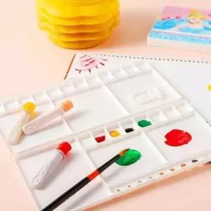 사각 수채화 물감 팔레트 랜덤 아트 컬러 섞기 창작용