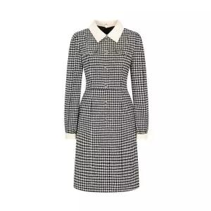 JJ지고트메탈 체크 배색 칼라 원피스 GMAA0OP19 881296