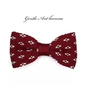 젠틀안트 와인 하트패턴니트(울) 나비넥타이8-087 W3247A5