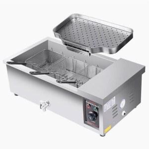 전기 튀김 냄비 철판 캠핑튀김기 20L/긴 12L 소형 푸드트럭 대용량 프라이기 제조기