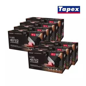 [유니랩]더 도톰한 니트릴 셰프장갑 100매(블랙) 소 X 7개