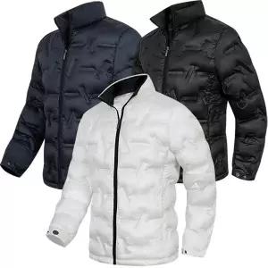 [디바옴므] 심리스 경량 라이트 패딩 하이넥 점퍼 자켓 골프