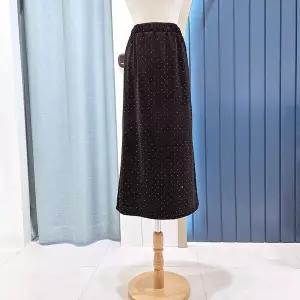 [리펜스튜디오]뒤트임 보석장식 벨벳 롱스커트 SH03SK503_s