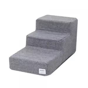 스텝 강아지 애견 1P 계단 슬개골 그레이 패브릭 3단 애견소파계단