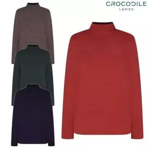 [크로커다일레이디](CLEWUW903) 반넥 스트라이프 이너 티셔츠_GN