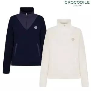 [크로커다일레이디](CLEWTS215) 방풍 패딩 믹스 반집업 티셔츠_GN