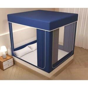 암막텐트 방음 침대 난방 프라이버시 높이90 캠핑 1인용 암막 벙커 수면방음부스 그리드