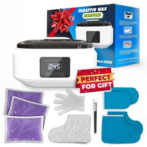 손과 발을 위한 파라핀 왁스 머신 풀 세트 핸드 3400ml 보습 스파를 빠른 가열, 보온, 조절 가능한 온도(두 가지 모드) | 집에서 부드럽고 매끄러운 피부