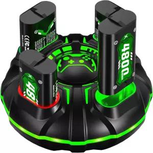 Xbox One S X Elite Series S용 컨트롤러 충전식 배터리 Xbox용 충전기가 포함된 Ukor 고속 충전 4x4800mWh