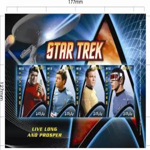 스타트렉 몰디브 수집용 우표 스코티 커크 스팍 맥코이